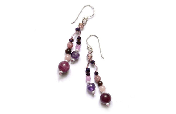 T56-03 : Silk & Stones Earrings