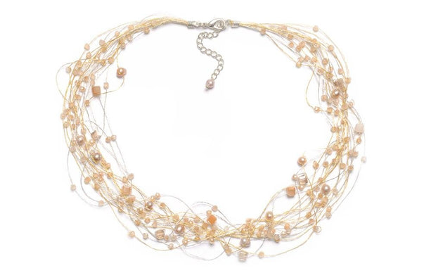 T52-01 : Silk & Stones Necklace