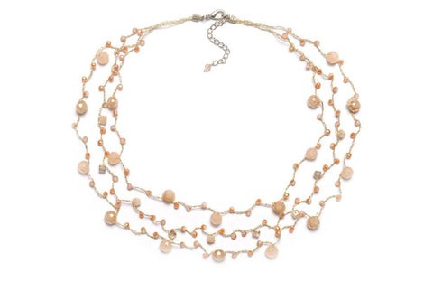 T53-01 : Silk & Stones Necklace