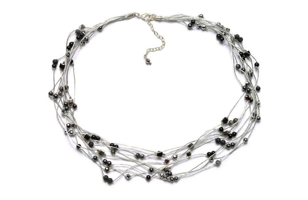 T54-01 : Silk & Stones Necklace