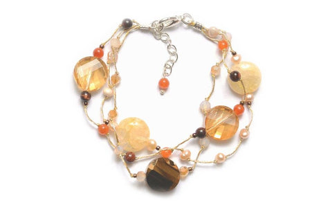T55-02 : Silk & Stones Necklace