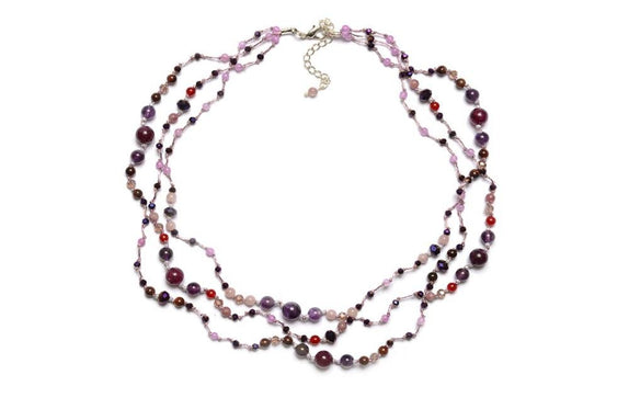 T56-01 : Silk & Stones Necklace